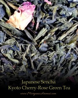 japanese sencha kyoto cherry rose green tea loose leaf