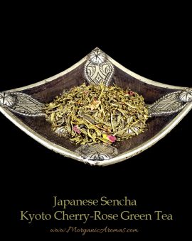 japanese sencha kyoto cherry rose green tea loose leaf